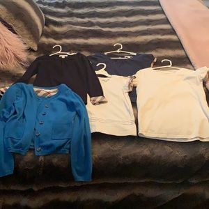 Burberry short and long sleeve shirts and sweater